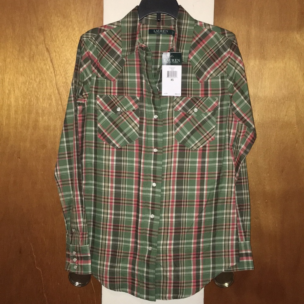 💚NWT Ralph Lauren Green Plaid Shirt